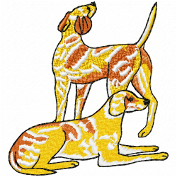 Dogs Embroidery Design 7 Dogs Embroidery Design 7